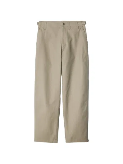Lemaire Tapered Pants In Heavy Cotton Twill In Neutral