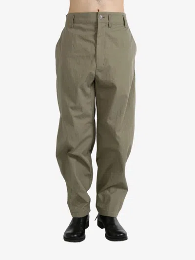 Lemaire Tapered Trousers In Green