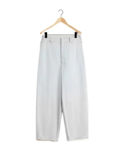 Lemaire Tapered Twill Casual Pants In White