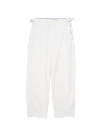 Lemaire Tapered Workwear Trousers In White