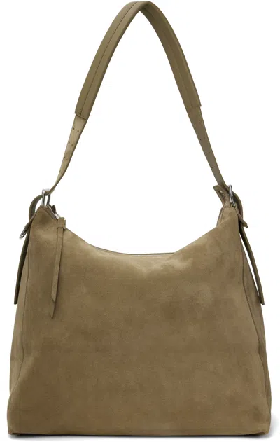 Lemaire Taupe Belted Bag In Bk944 Pebble