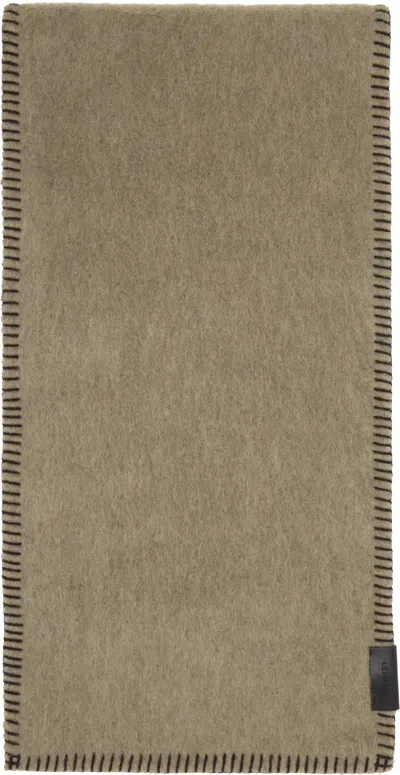 Lemaire Taupe Cocotte Fluffy Scarf