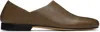 Lemaire Taupe Leather Slippers In Br437 Taupe