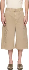 Lemaire Bermuda In Denim Beige  Uomo In Neutral