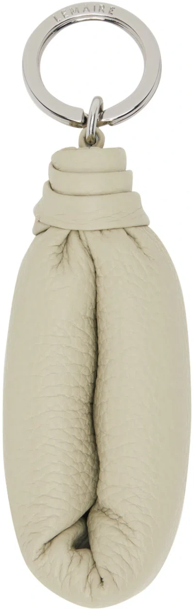 Lemaire Taupe Wadded Keychain In Gr601 Lt Sage
