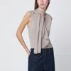 Lemaire Taupe Wool Blend Waistcoat In Gray