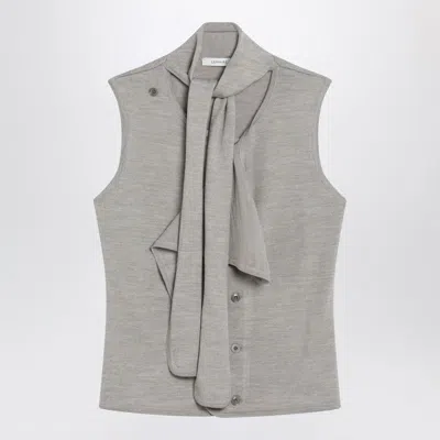 Lemaire Taupe Wool Blend Waistcoat In Gray