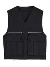 Lemaire Technical Button-up Vest In Black