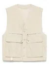 Lemaire Water-repellent Technical Vest In Neutrals