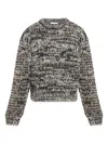 Lemaire Wool-blend Melange Sweater In Gray