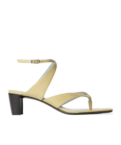 Lemaire Thong Heeled Sandals In Neutral