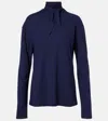 Lemaire Tie-detail Cotton Top In Blue
