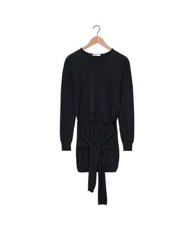 Lemaire Tie-detail Sweater In Black