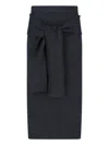 Lemaire Trompe Loeil Skirt Anthracite In Black