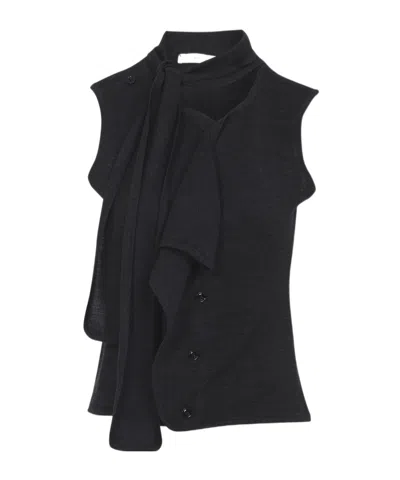 LEMAIRE TIE-NECK KNITTED VEST