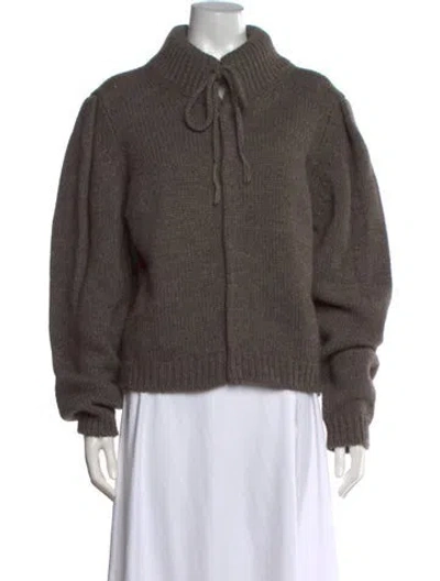 Pre-owned Lemaire Tie Neck Sweater In Grey