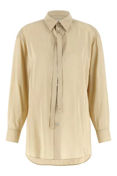 Lemaire Silk Tie-neck Blouse In Neutral