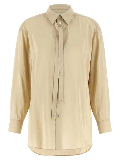 Lemaire Tie Shirt In White