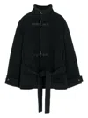 Lemaire Toggle-fastening Belted Duffle Coat In Black