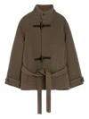 Lemaire Toggle-fastening Belted Duffle Coat In Brown