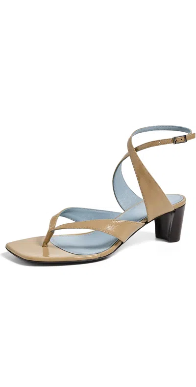 Lemaire Tong Sandals 50mm Lime Husk In Brown