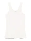 Lemaire Ribbed Cotton Tank Top In White