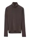 Lemaire Long Sleeve Foulard Top In Brown