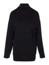 Lemaire Relaxed Mock Neck Long Sleeves Top In Black
