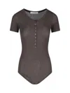Lemaire Ribbed Textured Bodysuit With Round Neckline