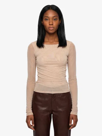 Lemaire Top Avvolgente Ballerina Rosa Cipria In Neutral