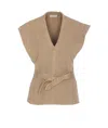 Lemaire Beige Denim Chasuble Top In Beige