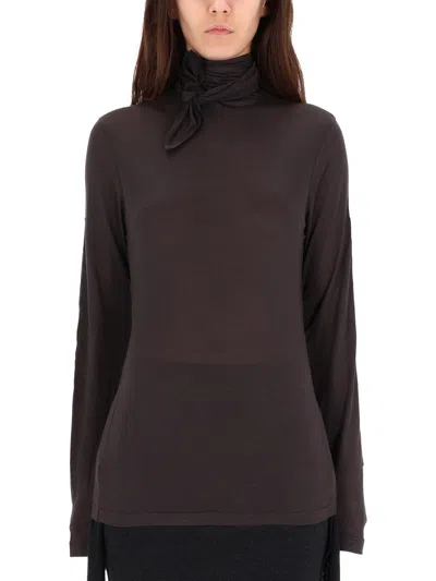 Lemaire Top Foulard In Brown