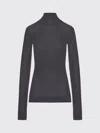 Lemaire High Neck Wool Sweater In Gray