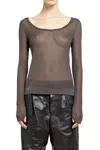 Lemaire Seamless Top Dark Brown In Brown