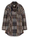 Lemaire Topstitched Striped Blouse In Multi