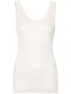 Lemaire Nahtloses Geripptes Tanktop In Beige