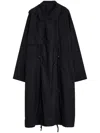 Lemaire Wool Coat In Bk Black