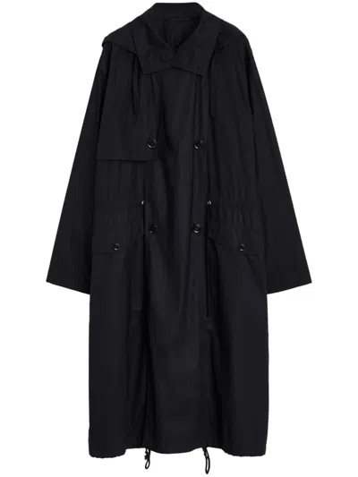 Lemaire Wool Coat In Bk Black