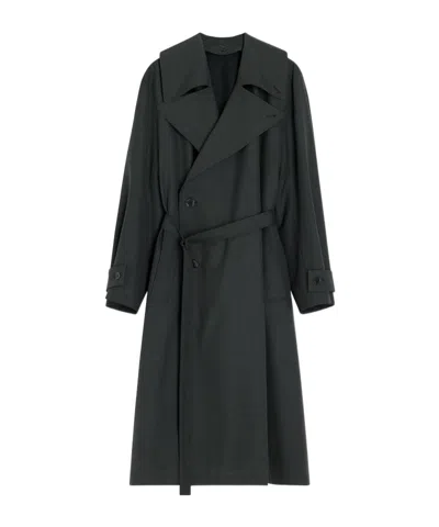 Lemaire Trench Coat Whith Detachable Lining In Black