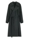 Lemaire Trench Coat Whith Detachable Lining In Black