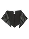 Lemaire Triangle Leather Scarf In Black