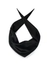 Lemaire Triangular Scarf In Fine Merino Wool In Black