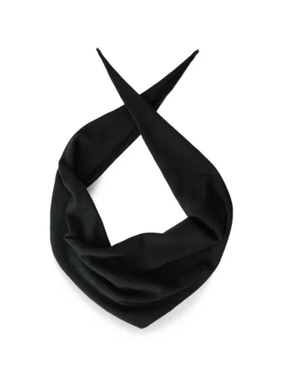 Lemaire Triangular Scarf In Fine Merino Wool In Black