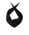 Lemaire Triangular Scarf In Fine Merino Wool In Black