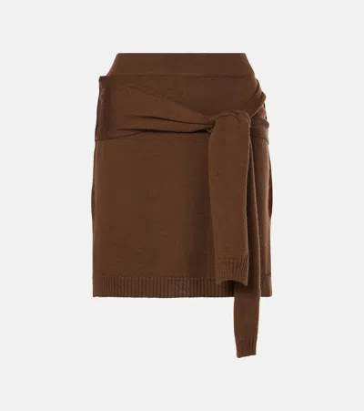 LEMAIRE TROMPE L'AIL WOOL-BLEND MINISKIRT