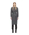 Lemaire Trompe L'éil Mid-length Dress In Grey Melange