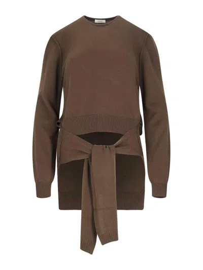 LEMAIRE TROMPE-LIL PANELED SWEATER