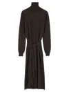Lemaire Trompe Loeil Dress Dark Cacao In Brown