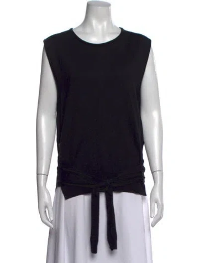 Pre-owned Lemaire Trompe L'oeil Jumper Crew Neck Sweater In Black
