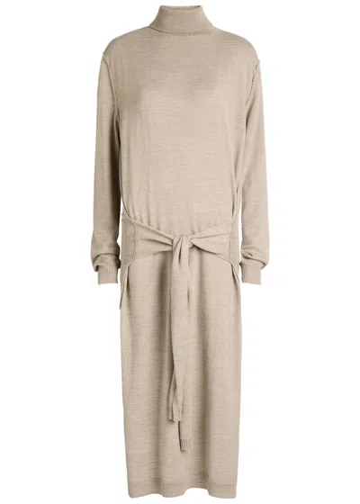 LEMAIRE LEMAIRE TROMPE L'OEIL JUMPER-EFFECT KNIT MIDI DRESS